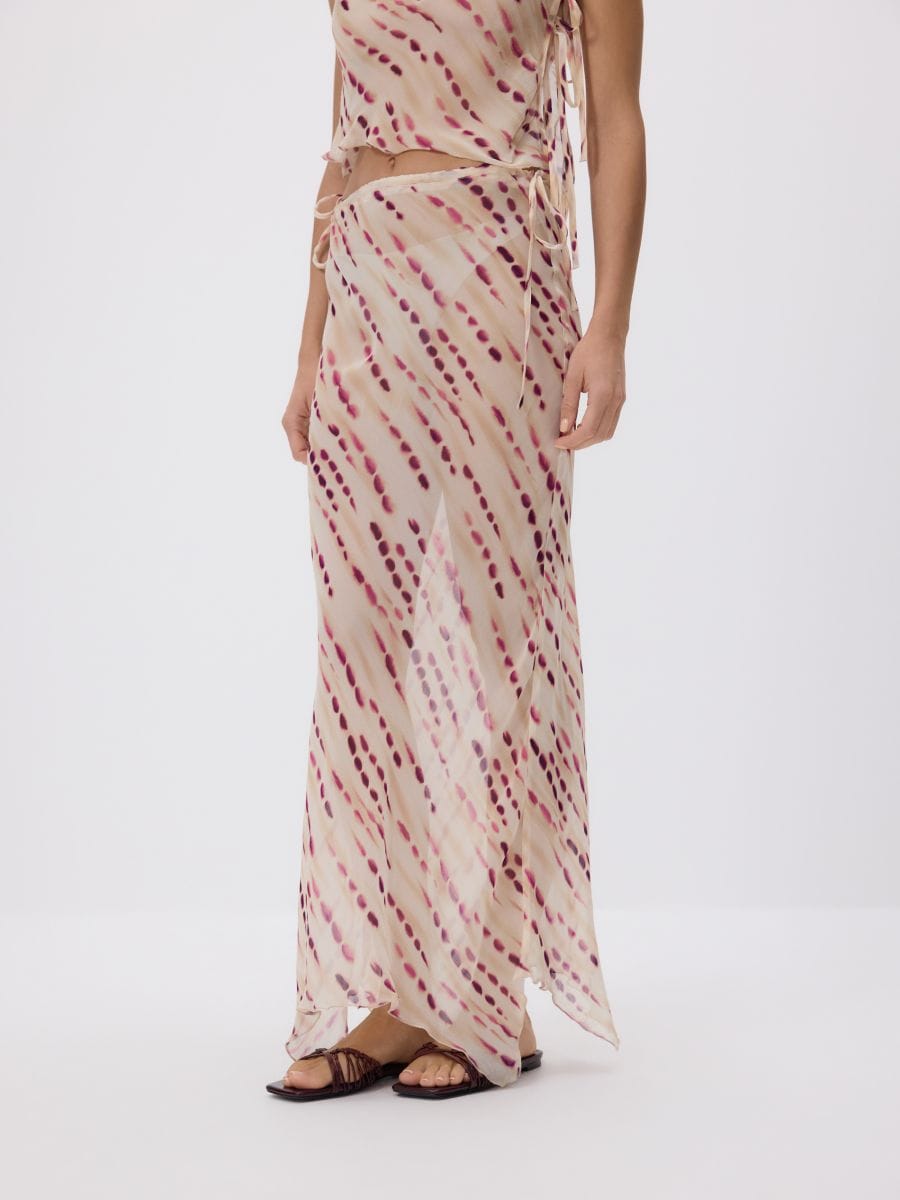 Jupe à motif en viscose - Multicolore - RESERVED - 2