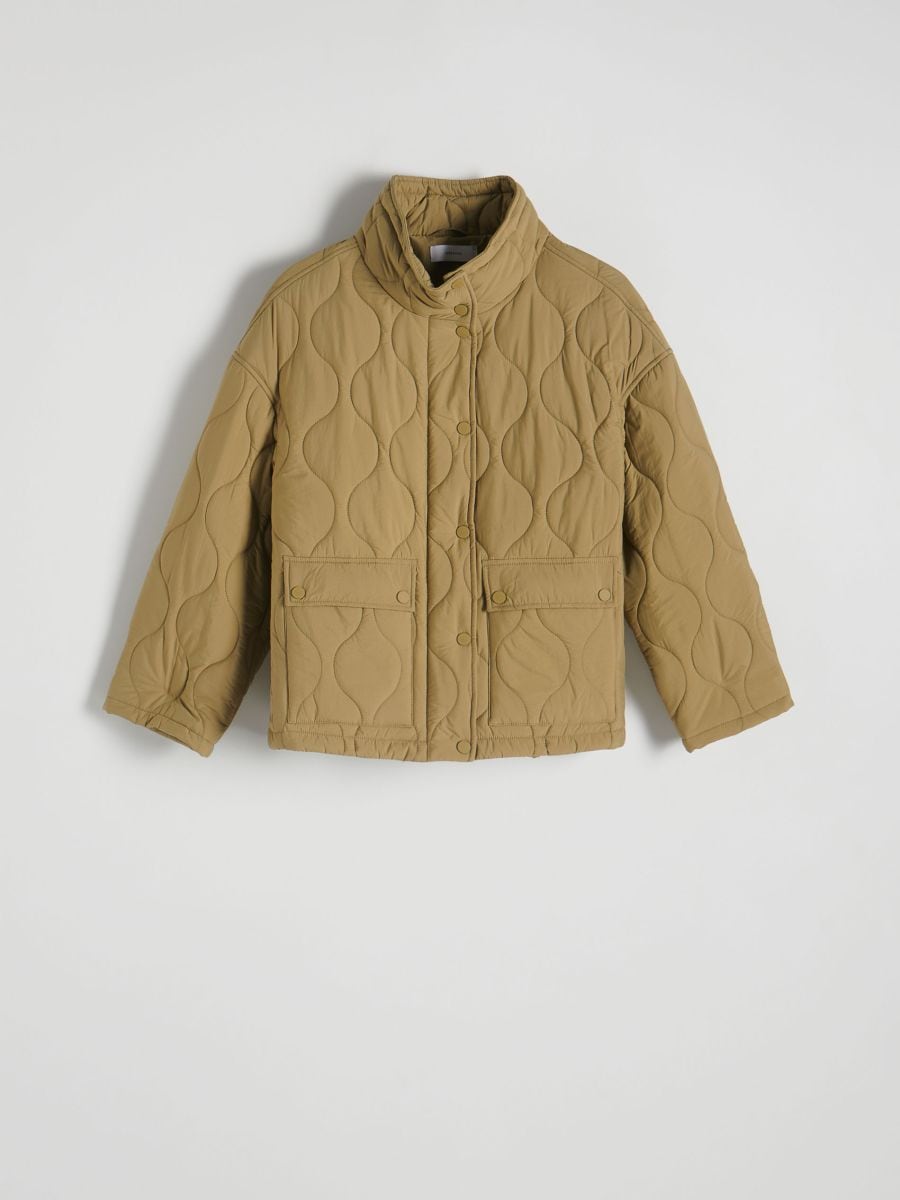 Oversized padded jacket - light olive - RESERVED - 4