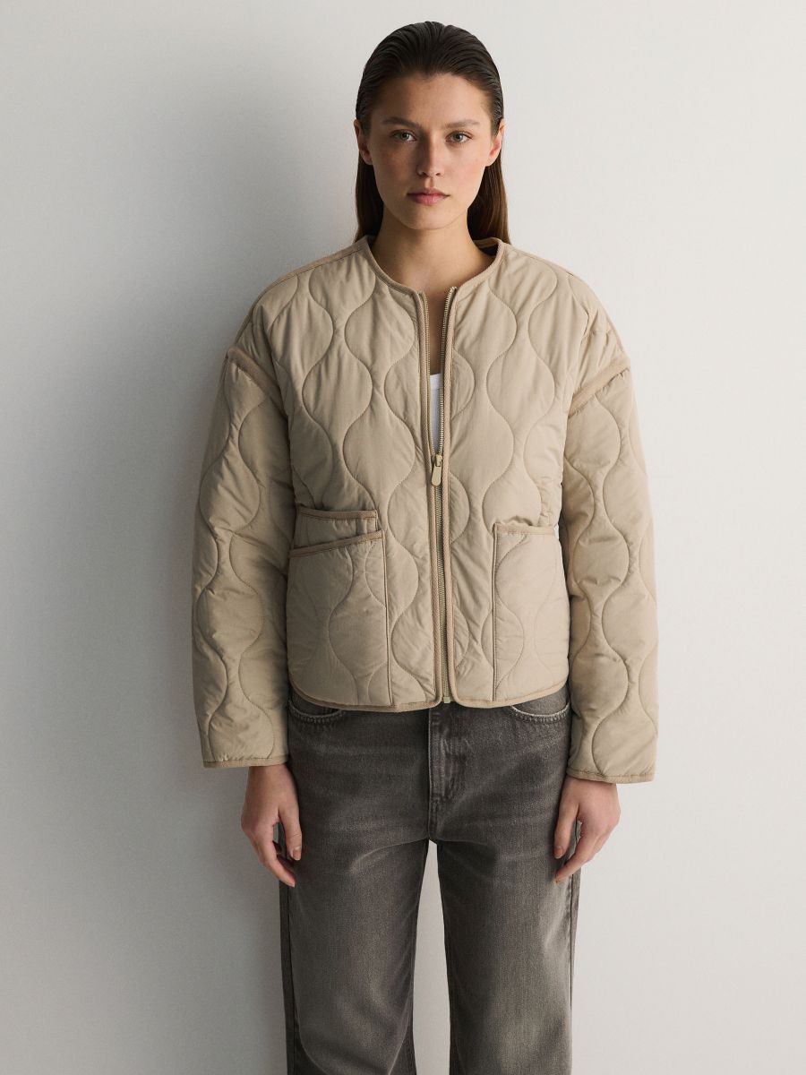 Cropped quilted jacket
