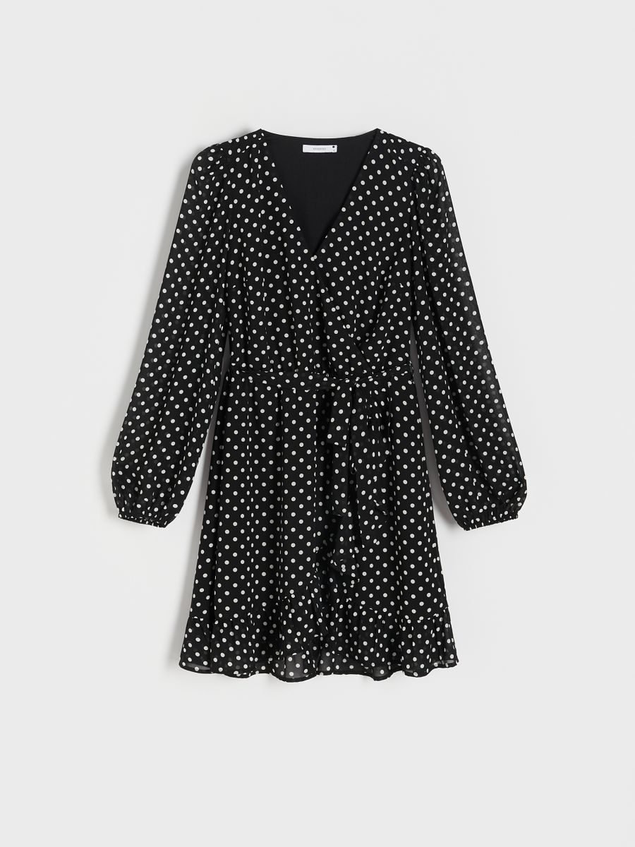 Wickelkleid in Minilänge - schwarz - RESERVED - 4