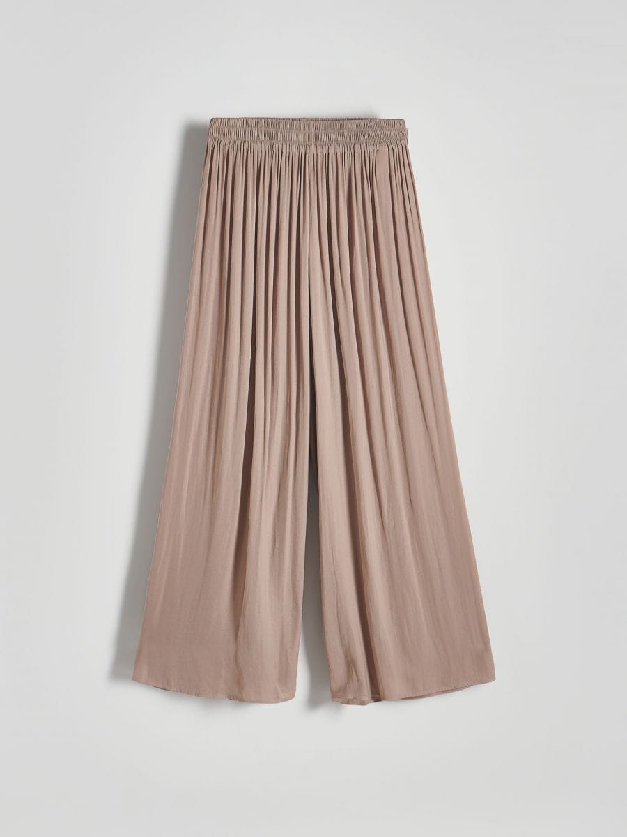 Palazzo trousers - beige - RESERVED
