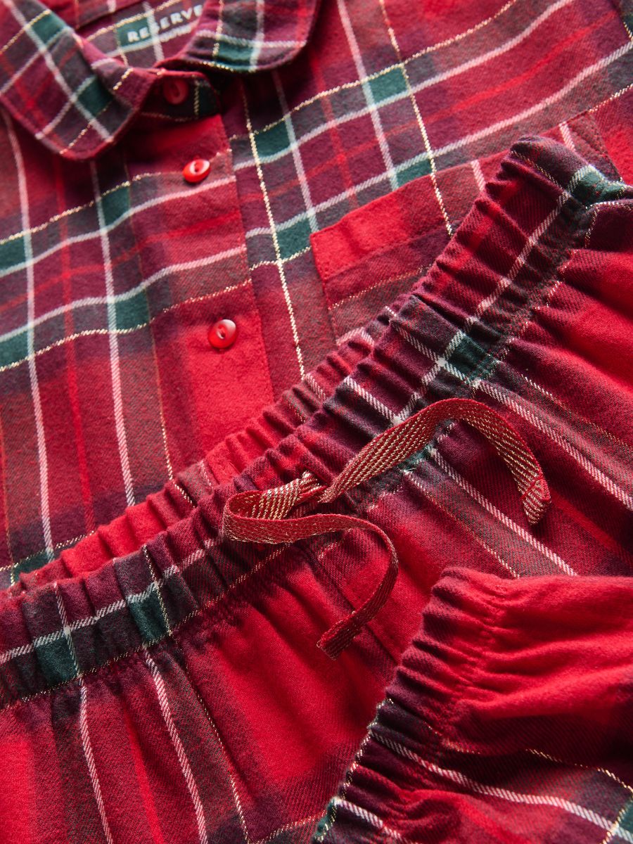 Two piece check pyjama set - red - RESERVED - 2