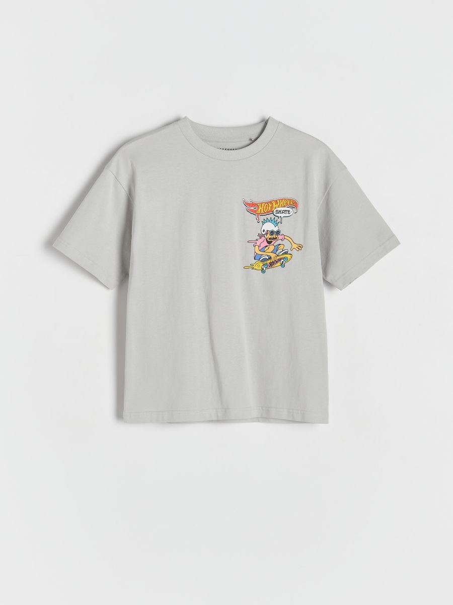 T-shirt Hot Wheels - jasnoszary - RESERVED