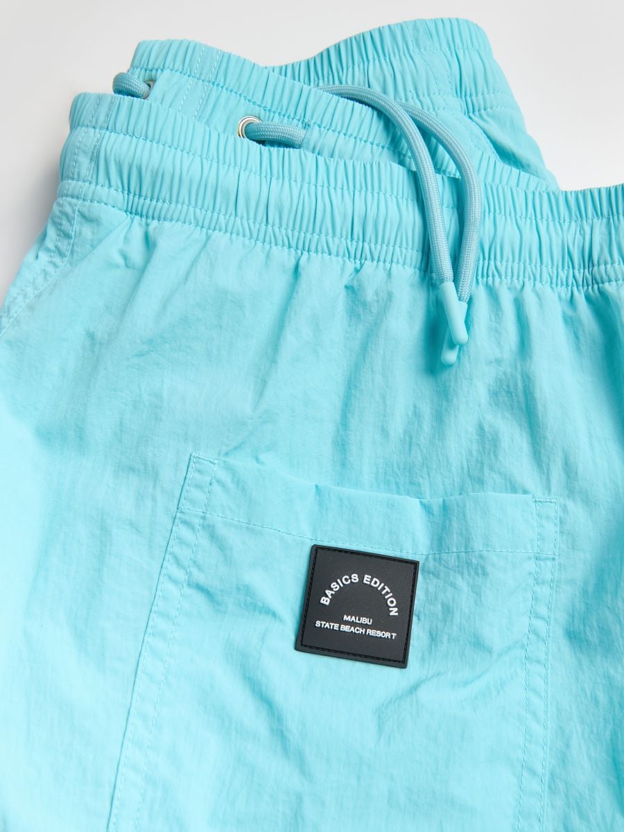 Plain beach shorts - pale green - RESERVED - 2