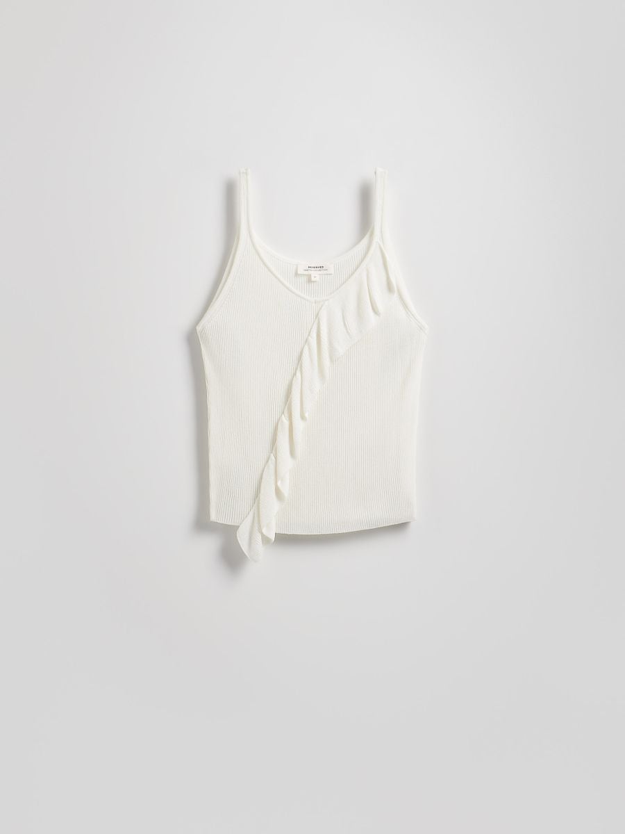 Ruffle top - cream - RESERVED - 5