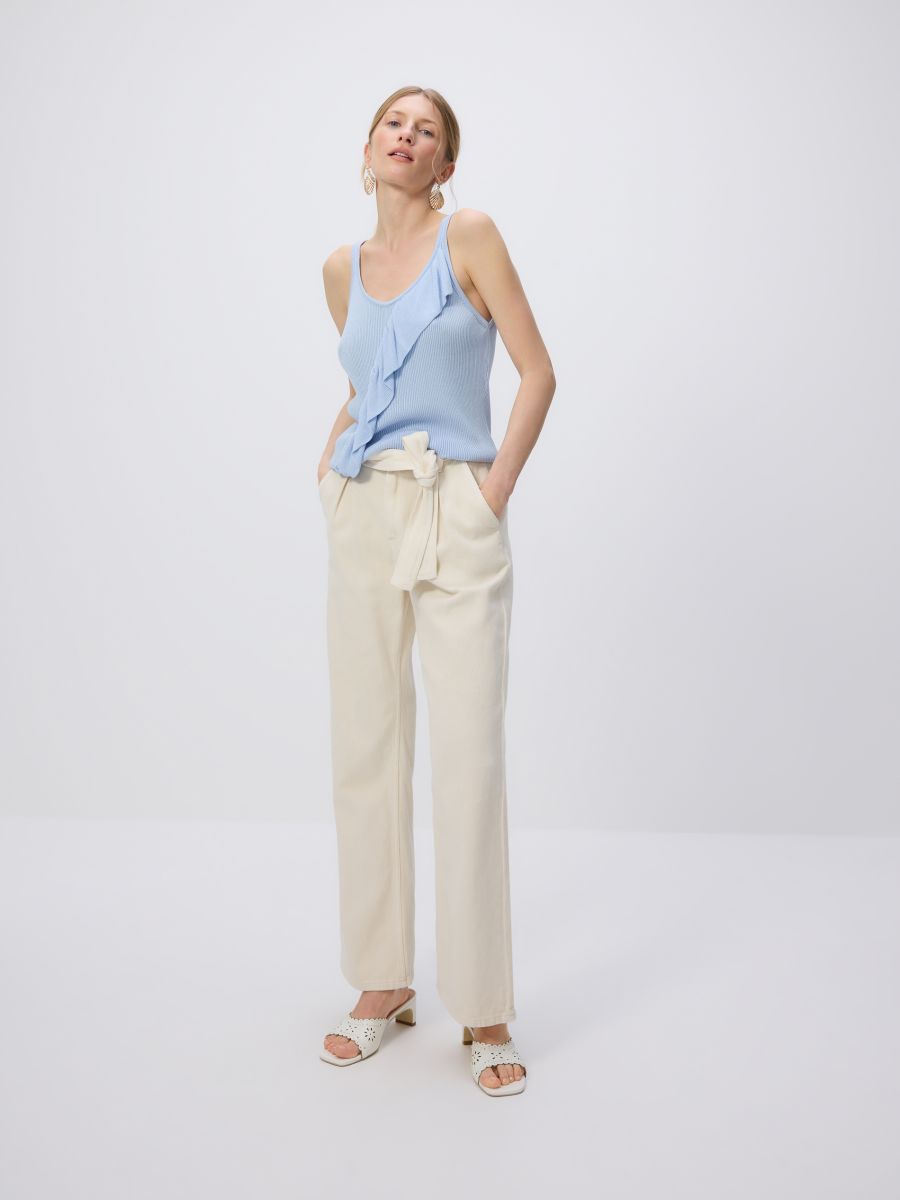 Ruffle top - pale blue - RESERVED - 3