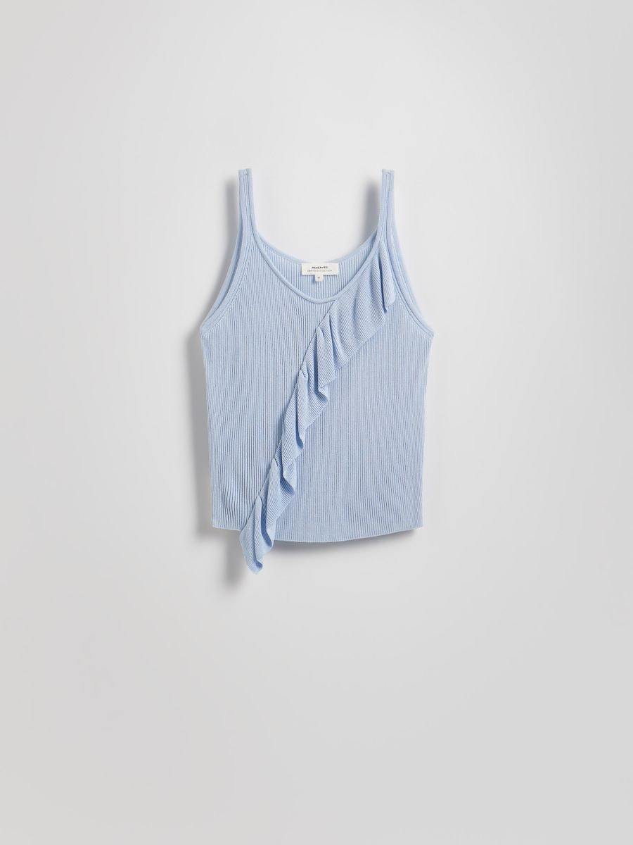 Ruffle top - pale blue - RESERVED - 5