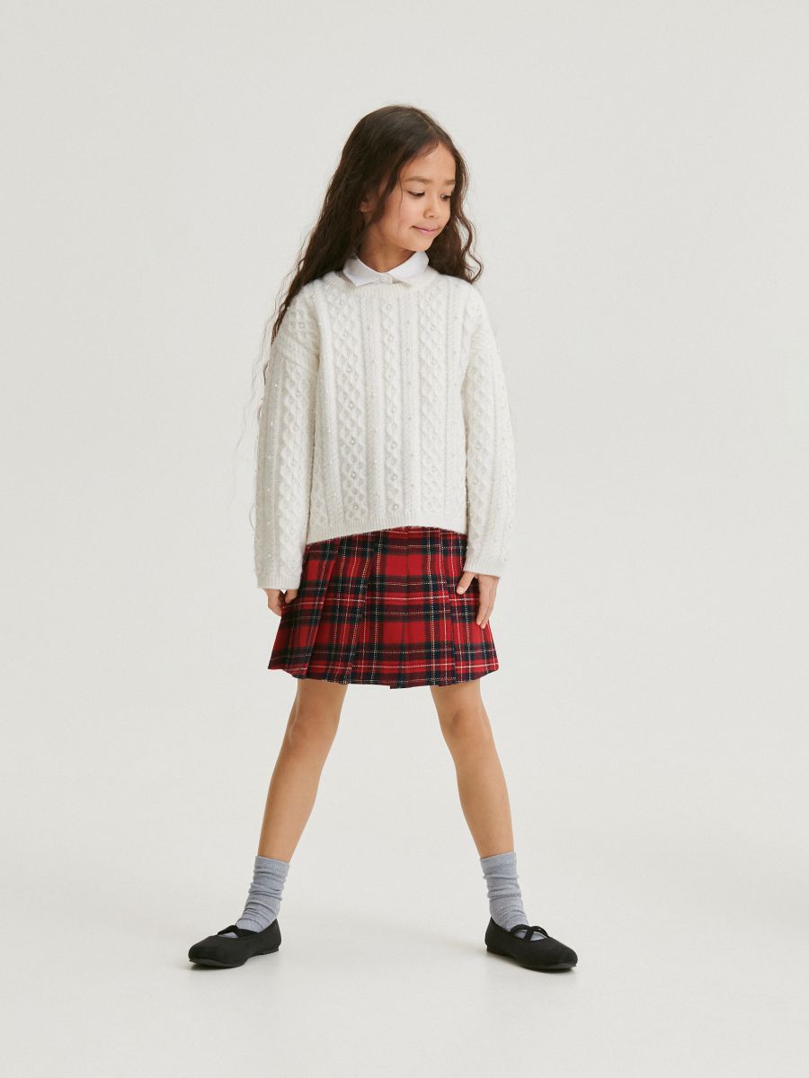 Check skirt - multicolor - RESERVED - 5