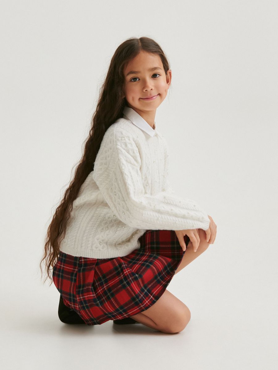 Check skirt - multicolor - RESERVED - 4