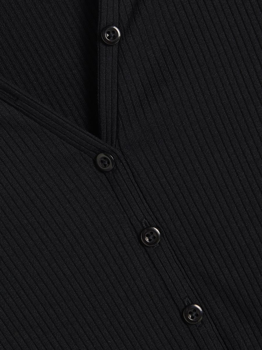 Robe midi ajustée - Noir - RESERVED - 4