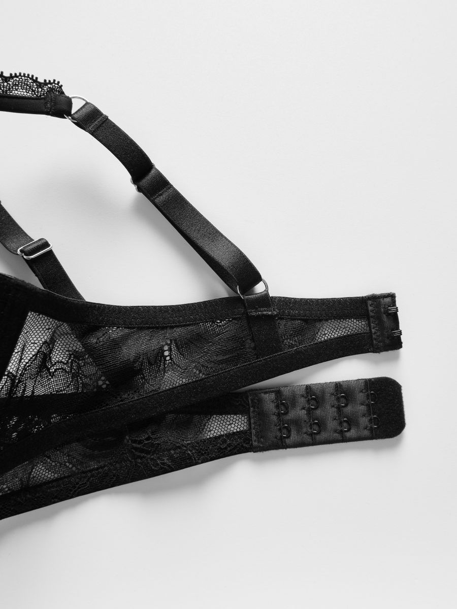 Lace push up bra - black - RESERVED - 5