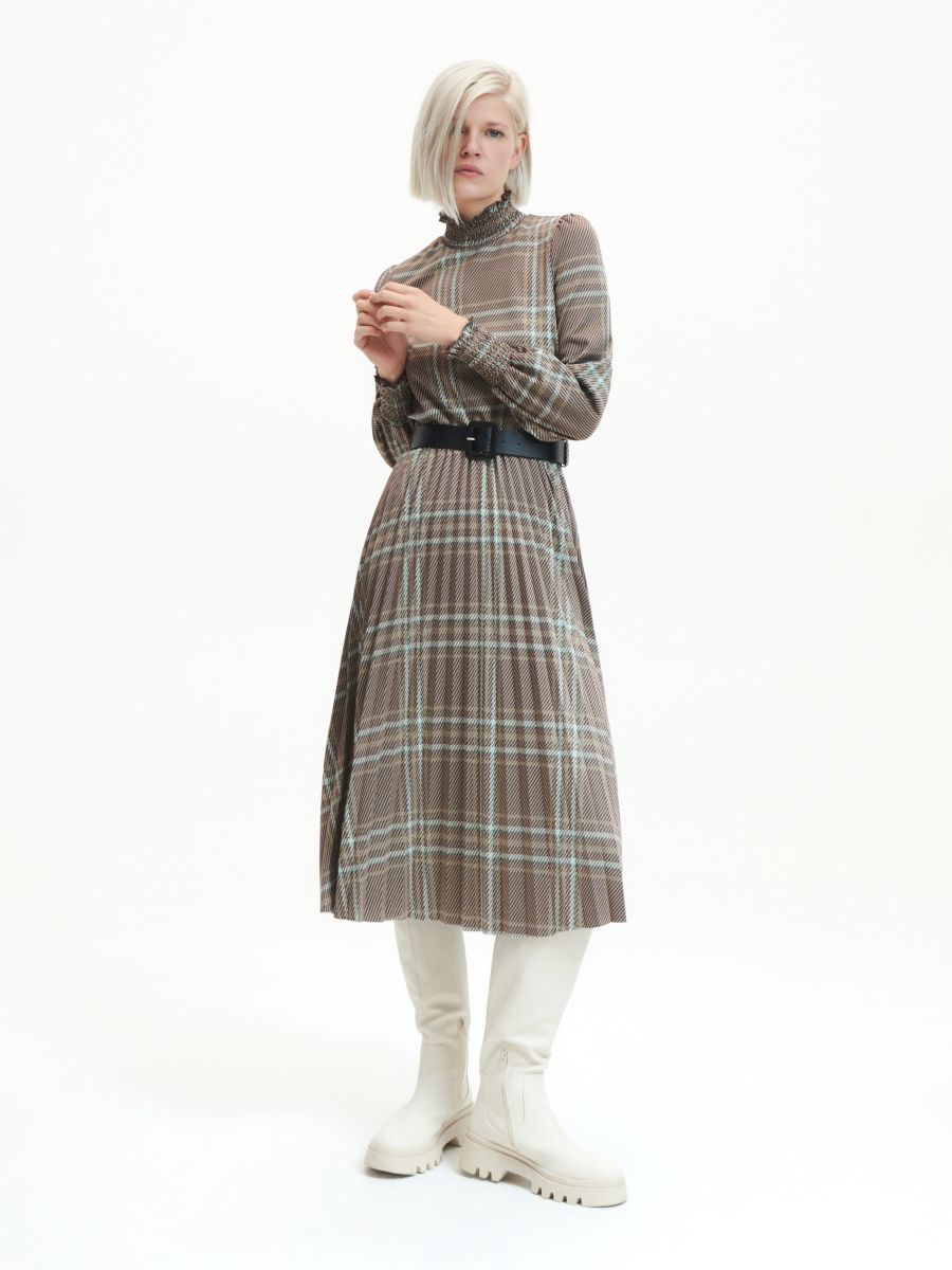 Check midi dress - multicolor - RESERVED - 2