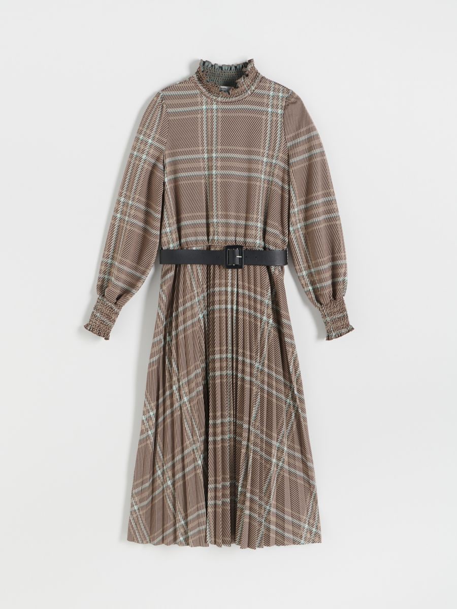 Check midi dress - multicolor - RESERVED - 4