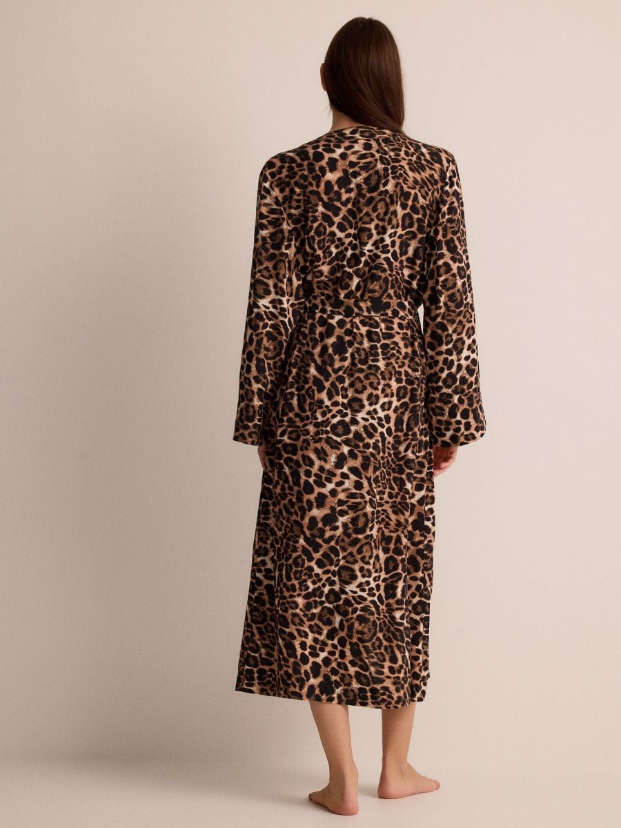 LADIES` DRESSING GOWN - brown - RESERVED - 6