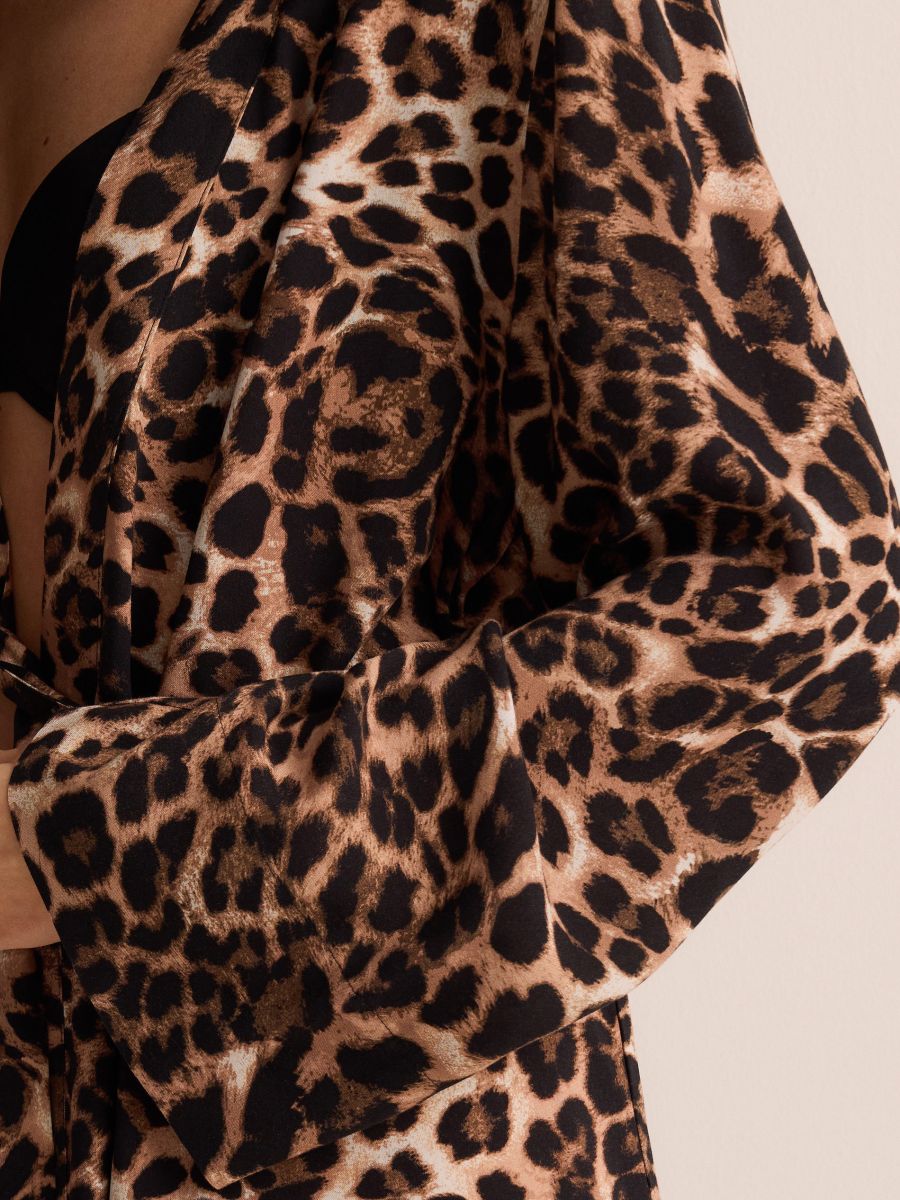 LADIES` DRESSING GOWN - brown - RESERVED - 5