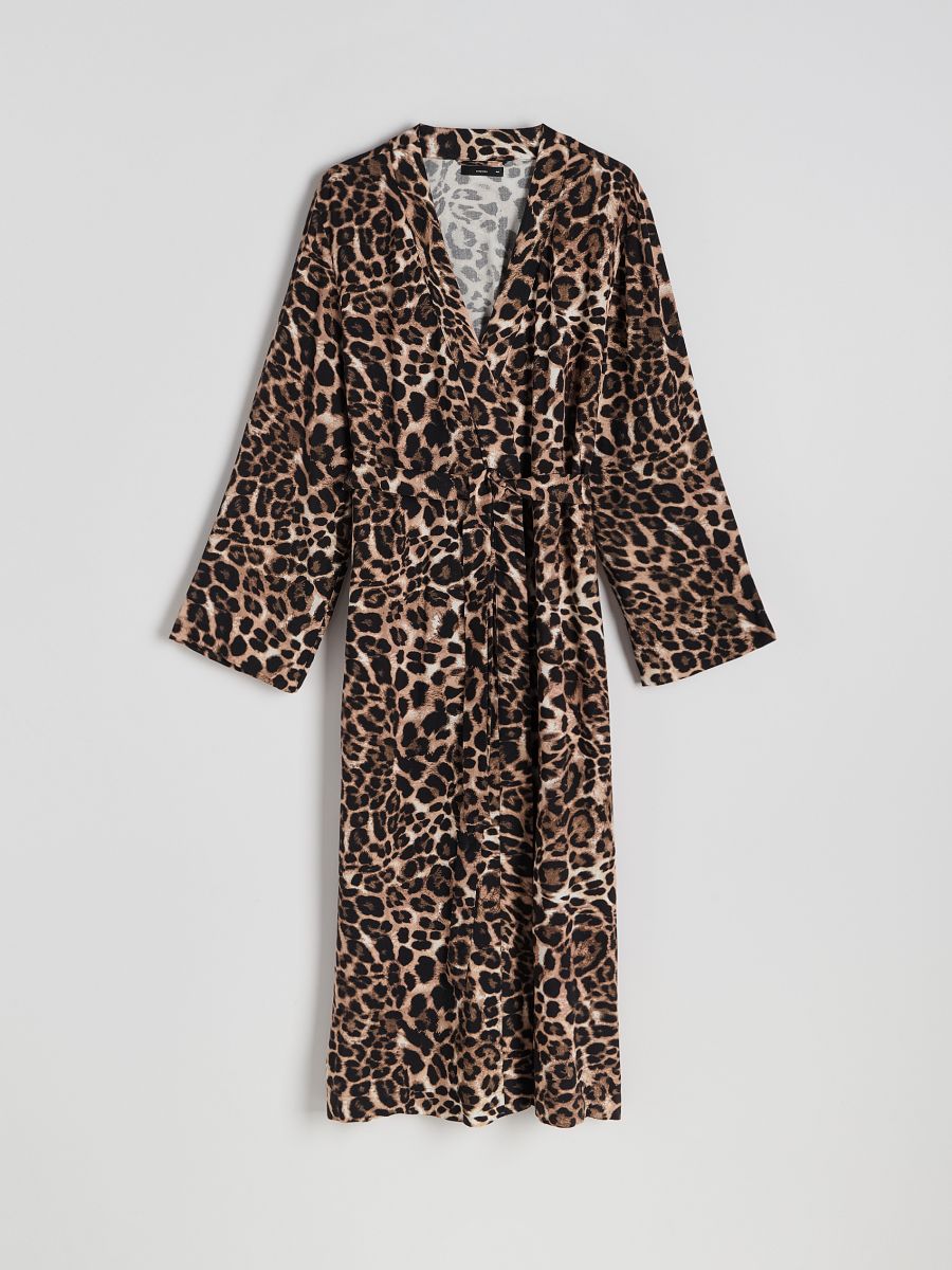 LADIES` DRESSING GOWN - brown - RESERVED - 7
