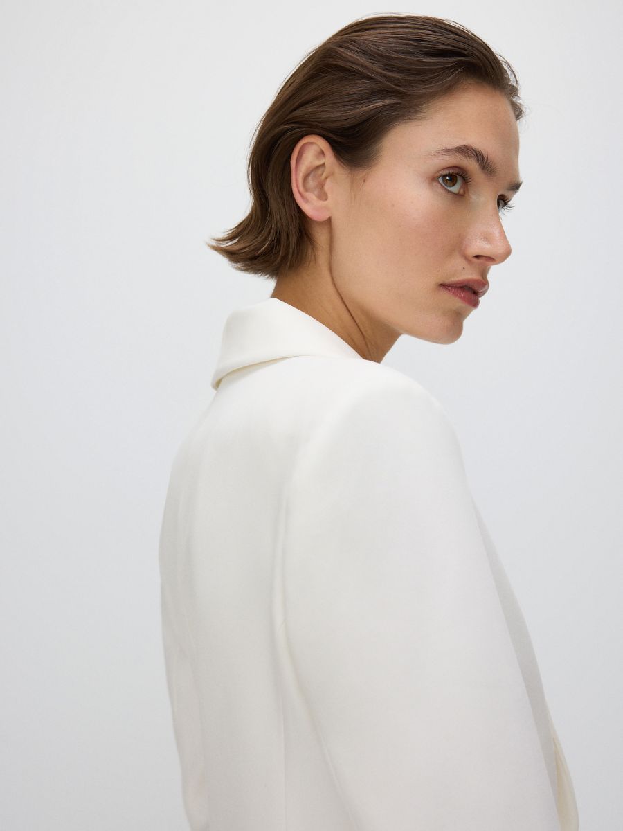 Blazer with shawl collar - white - RESERVED - 3