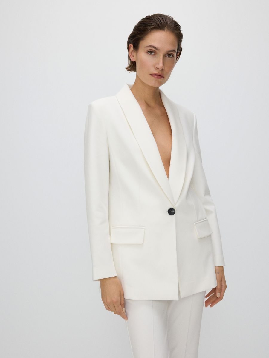 Blazer with shawl collar