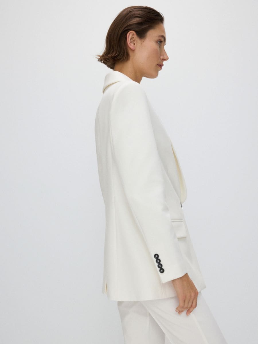 Blazer with shawl collar - white - RESERVED - 4