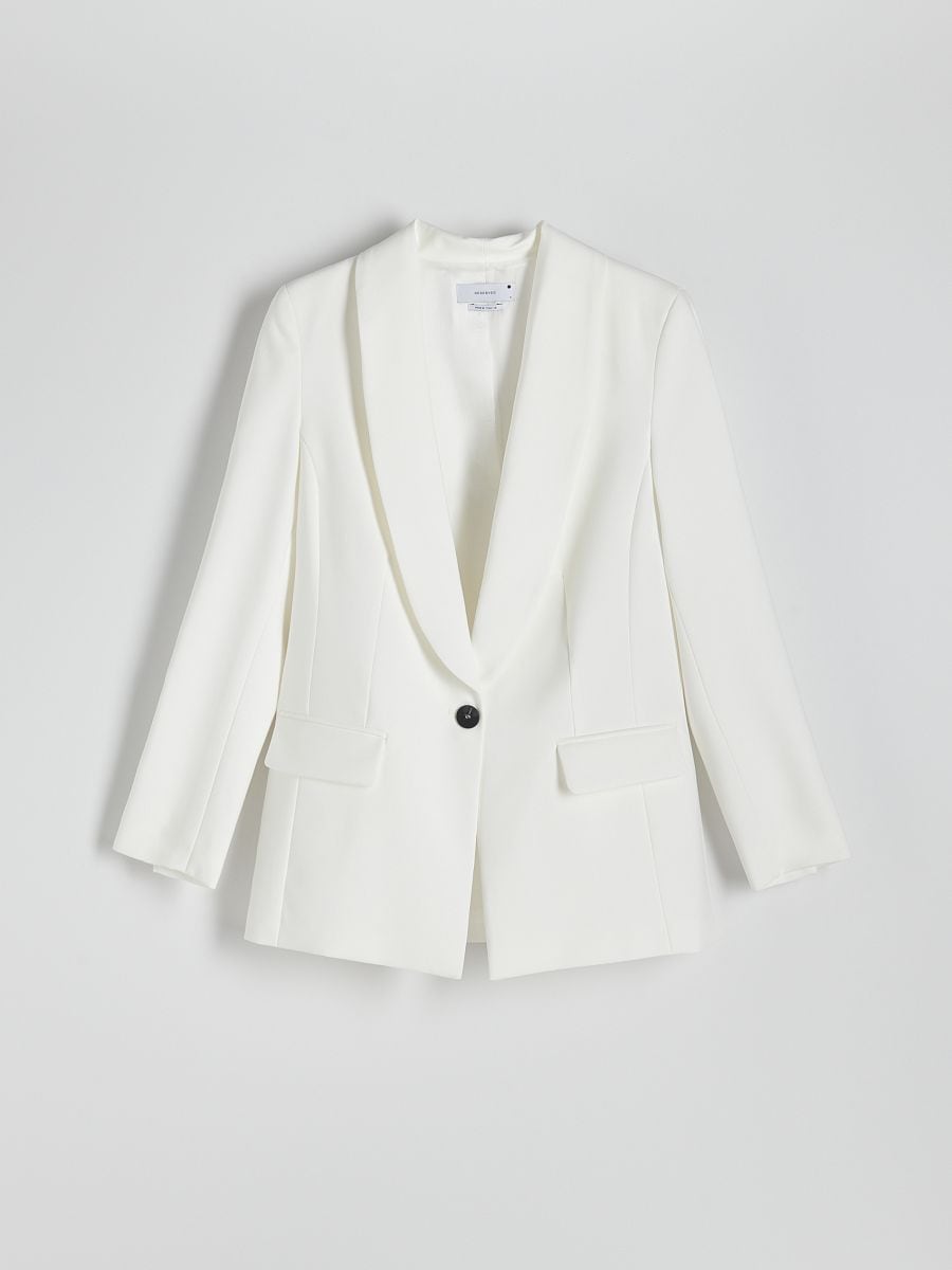 Blazer with shawl collar - white - RESERVED - 6