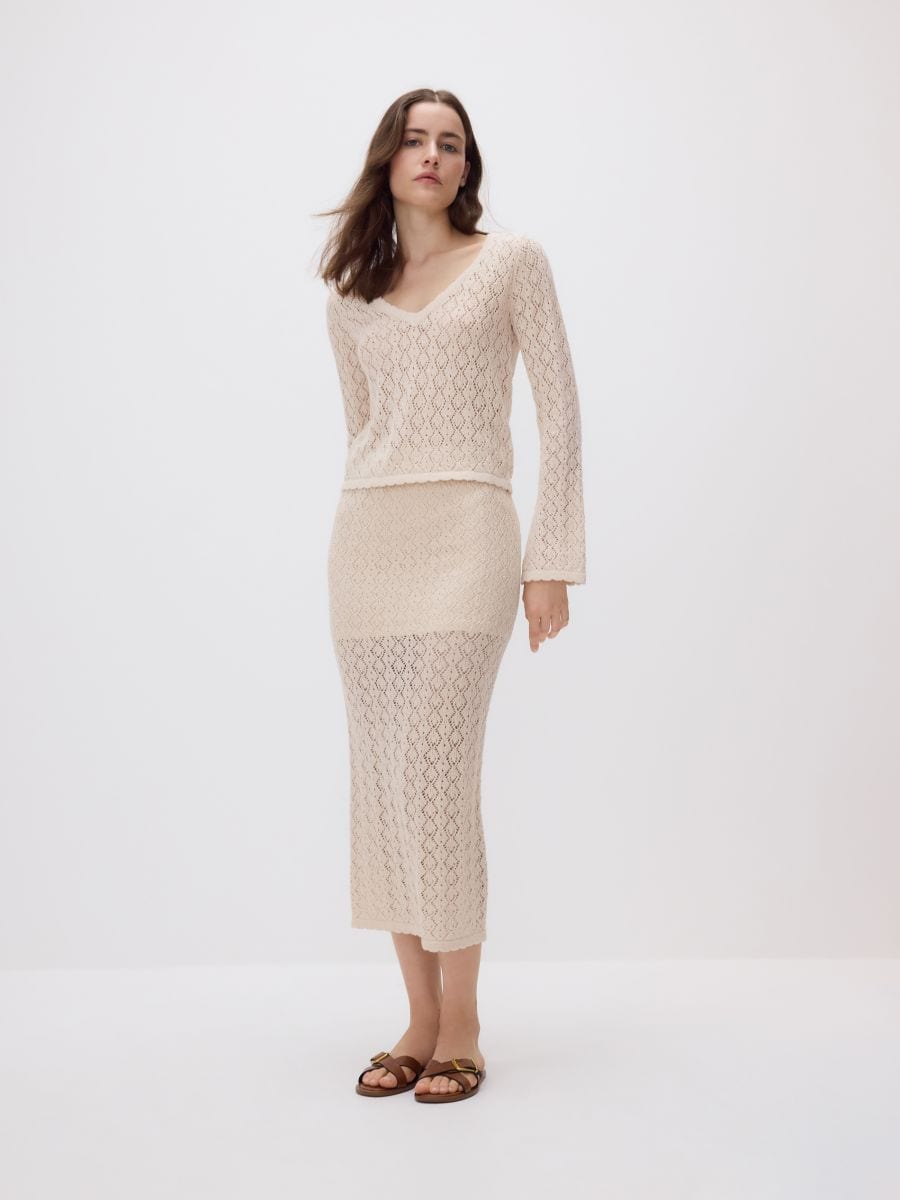 Openwork jumper - nude - RESERVED - 3