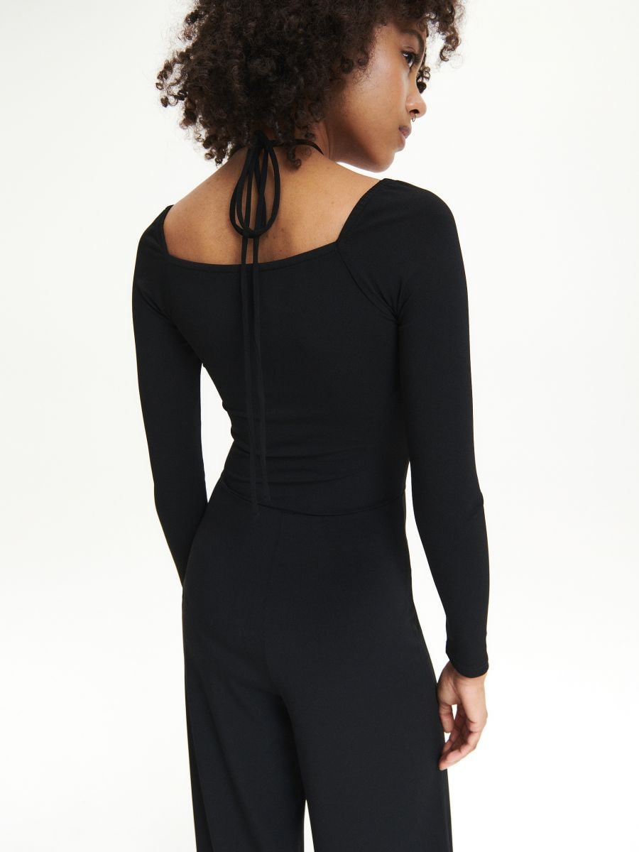 Jersey jumpsuit - black - RESERVED - 3