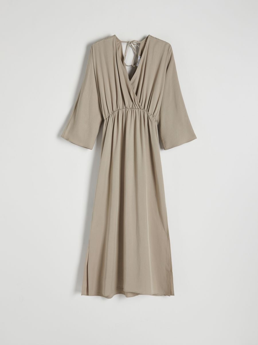 Maxi jurk van lyocell KLEUR beige RESERVED 1144I 80X