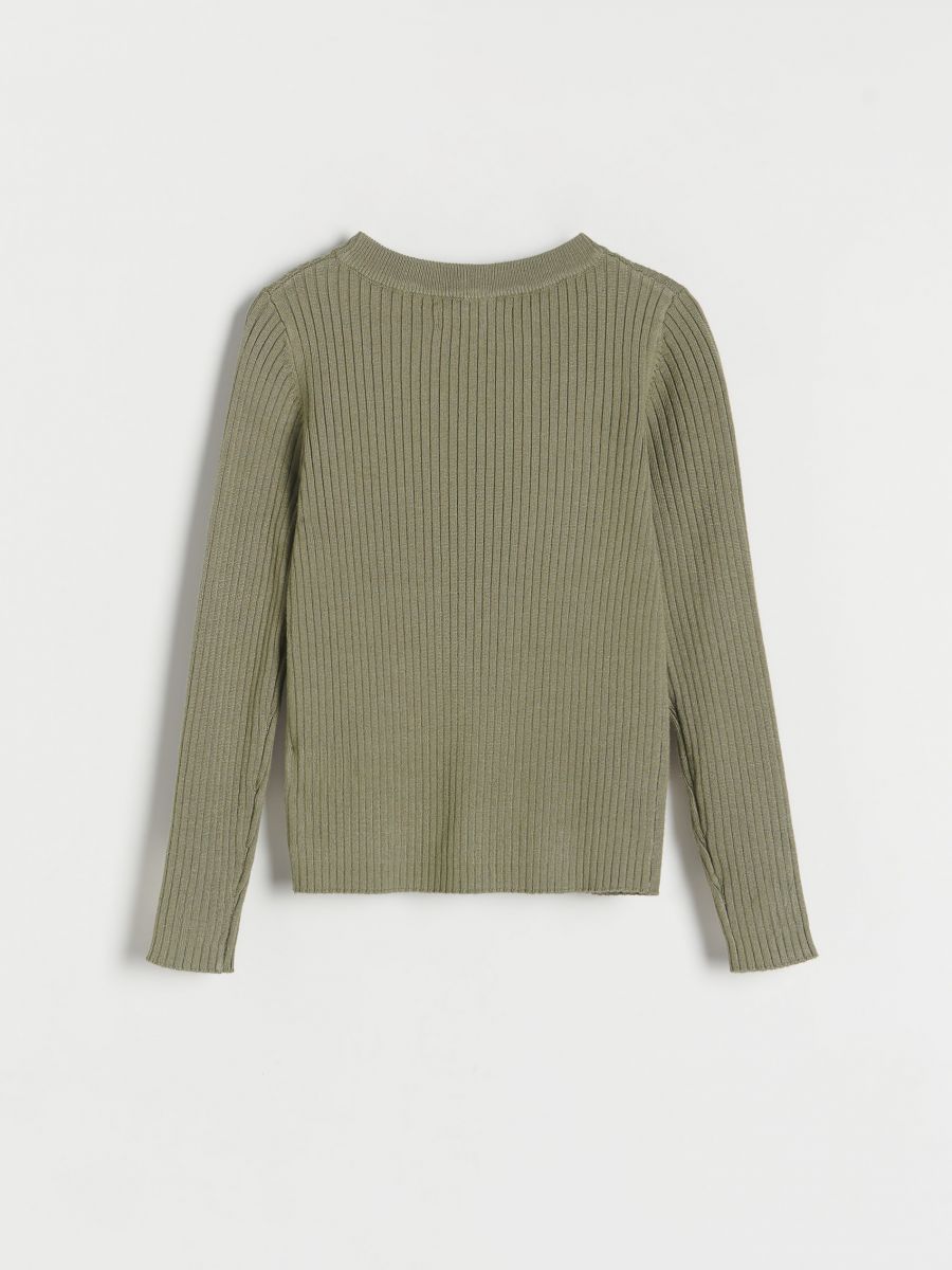 Gerippter Pullover - olivgrün - RESERVED - 2