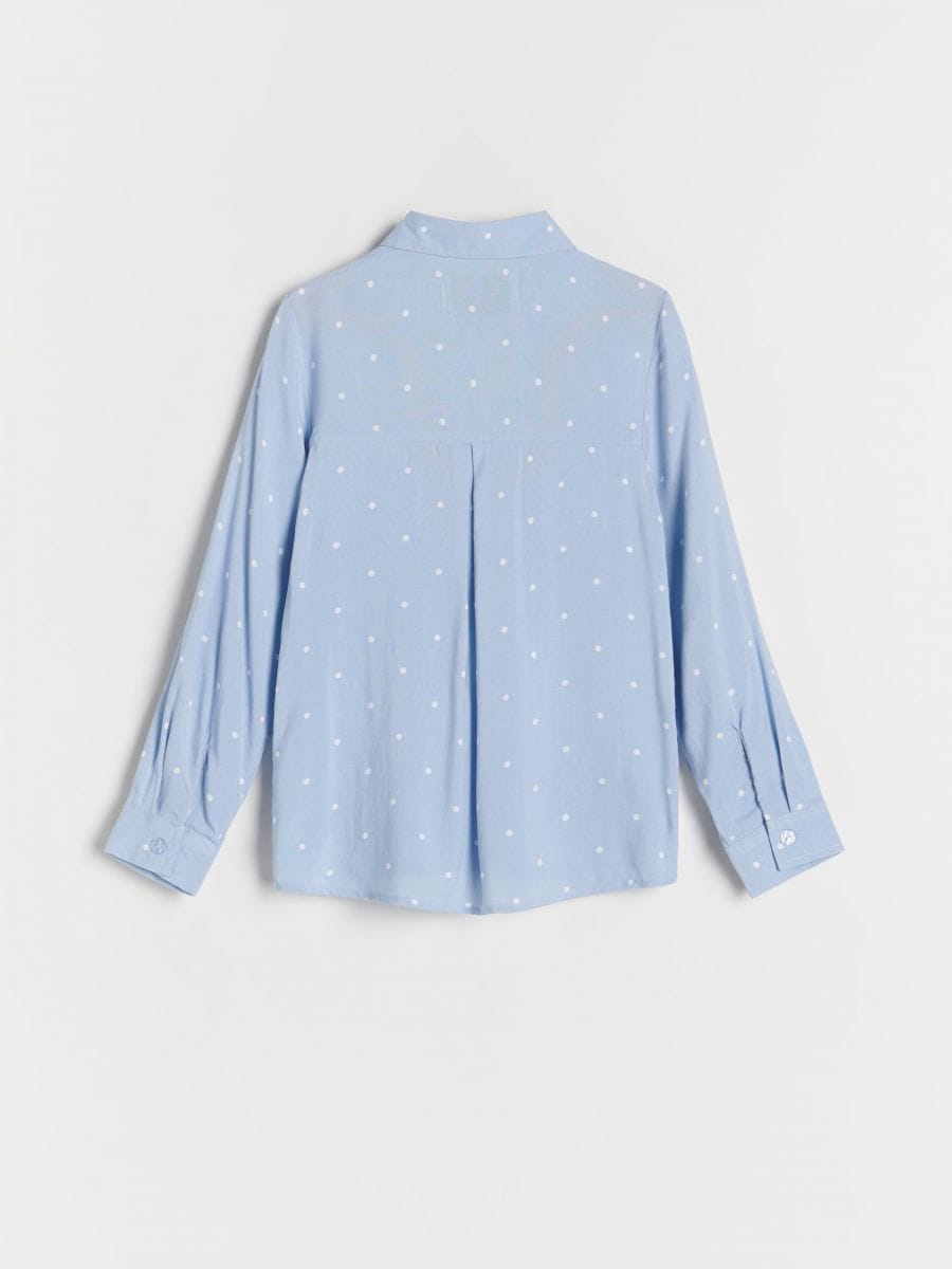 Camicia in viscosa a pois - blu pallido - RESERVED - 2