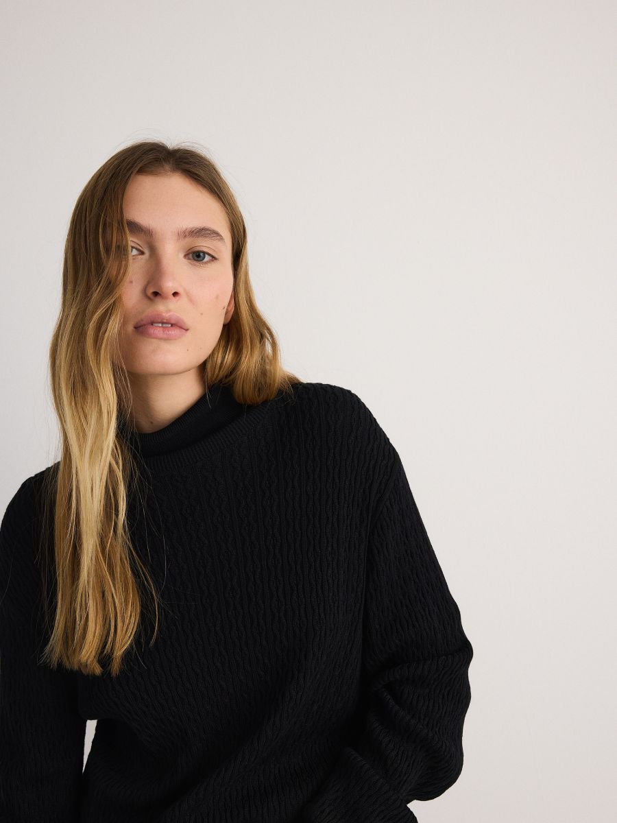 Turtleneck jumper - black - RESERVED - 2