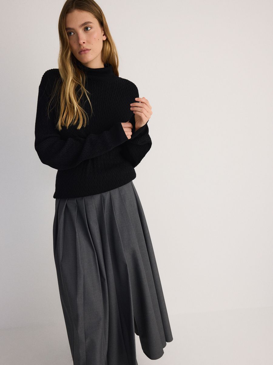 Turtleneck jumper - black - RESERVED - 3
