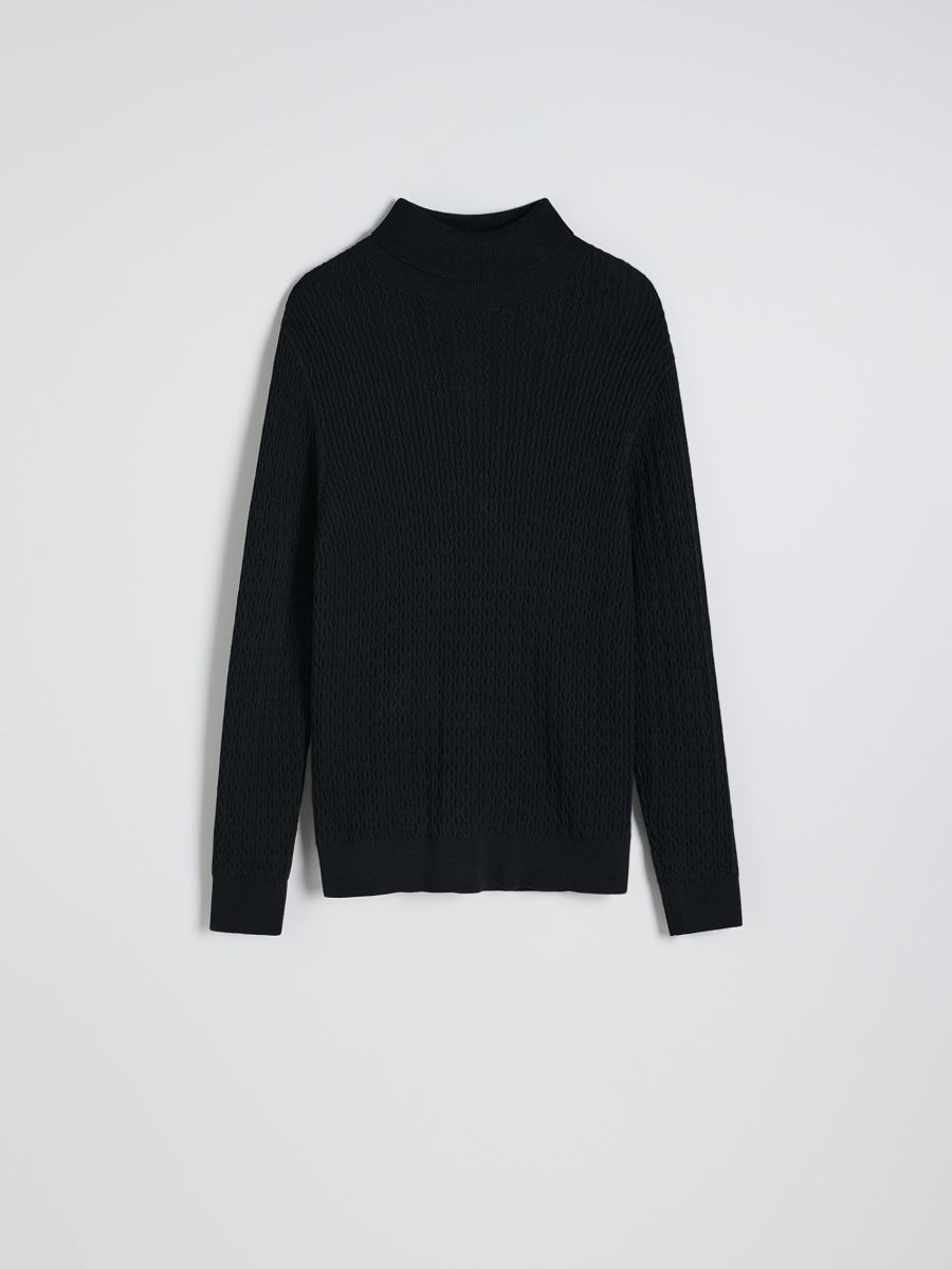 Turtleneck jumper - black - RESERVED - 4
