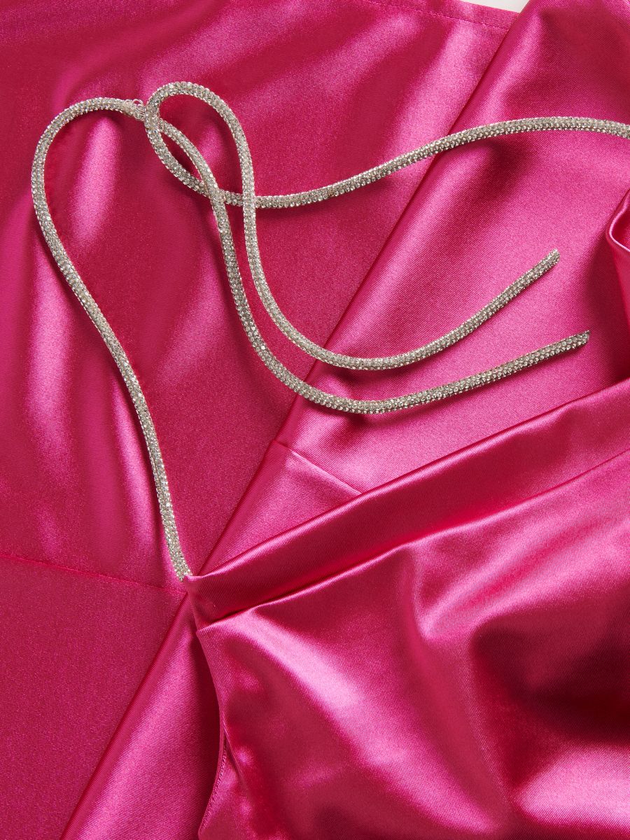 Satinkleid - fuchsie - RESERVED - 7