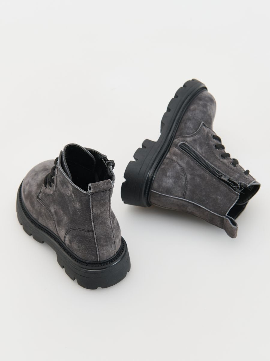 Ankelboots i läder - SVART - RESERVED - 3