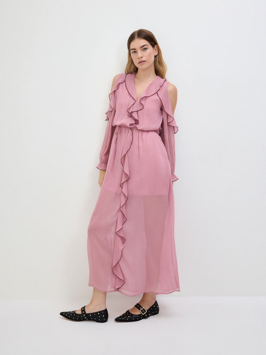 Dusty rose maxi dress clearance