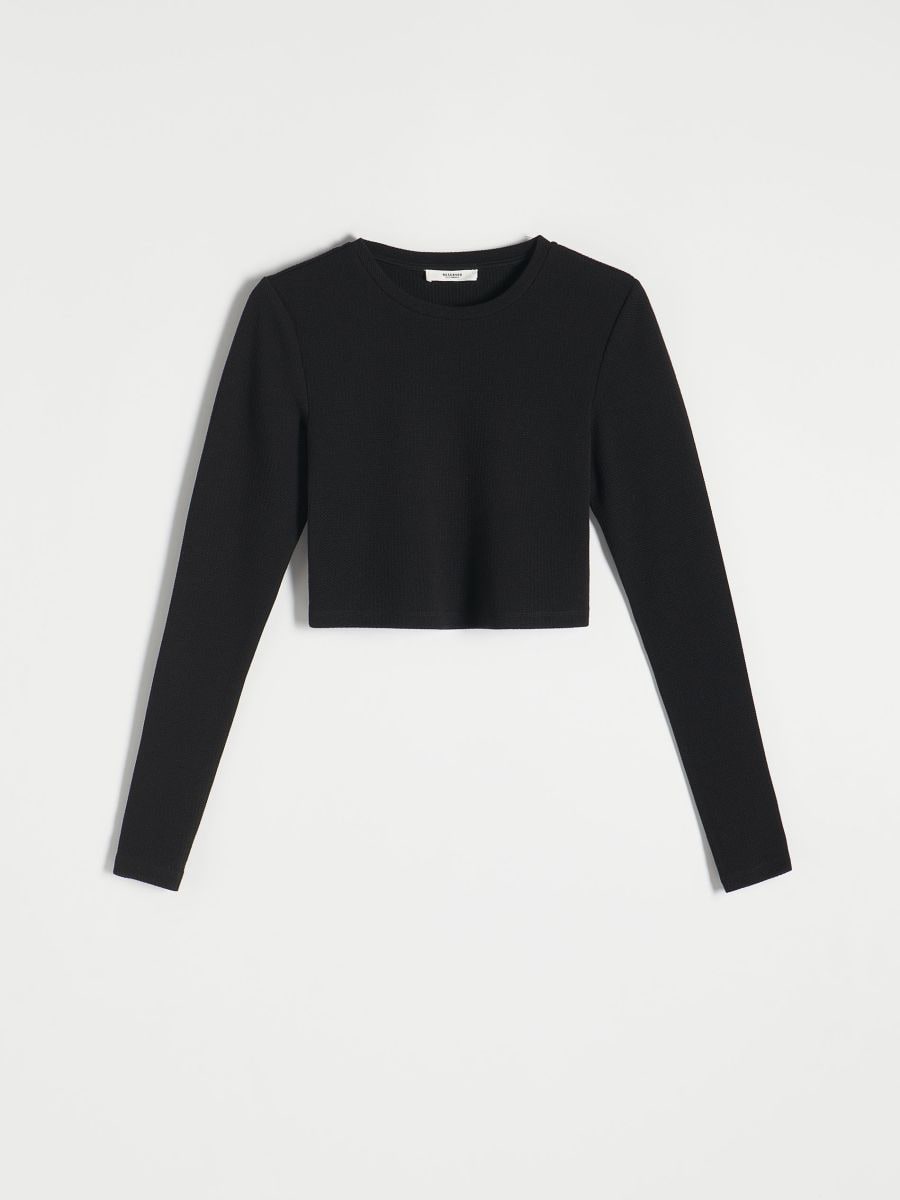 Long sleeve crop top - black - RESERVED - 2