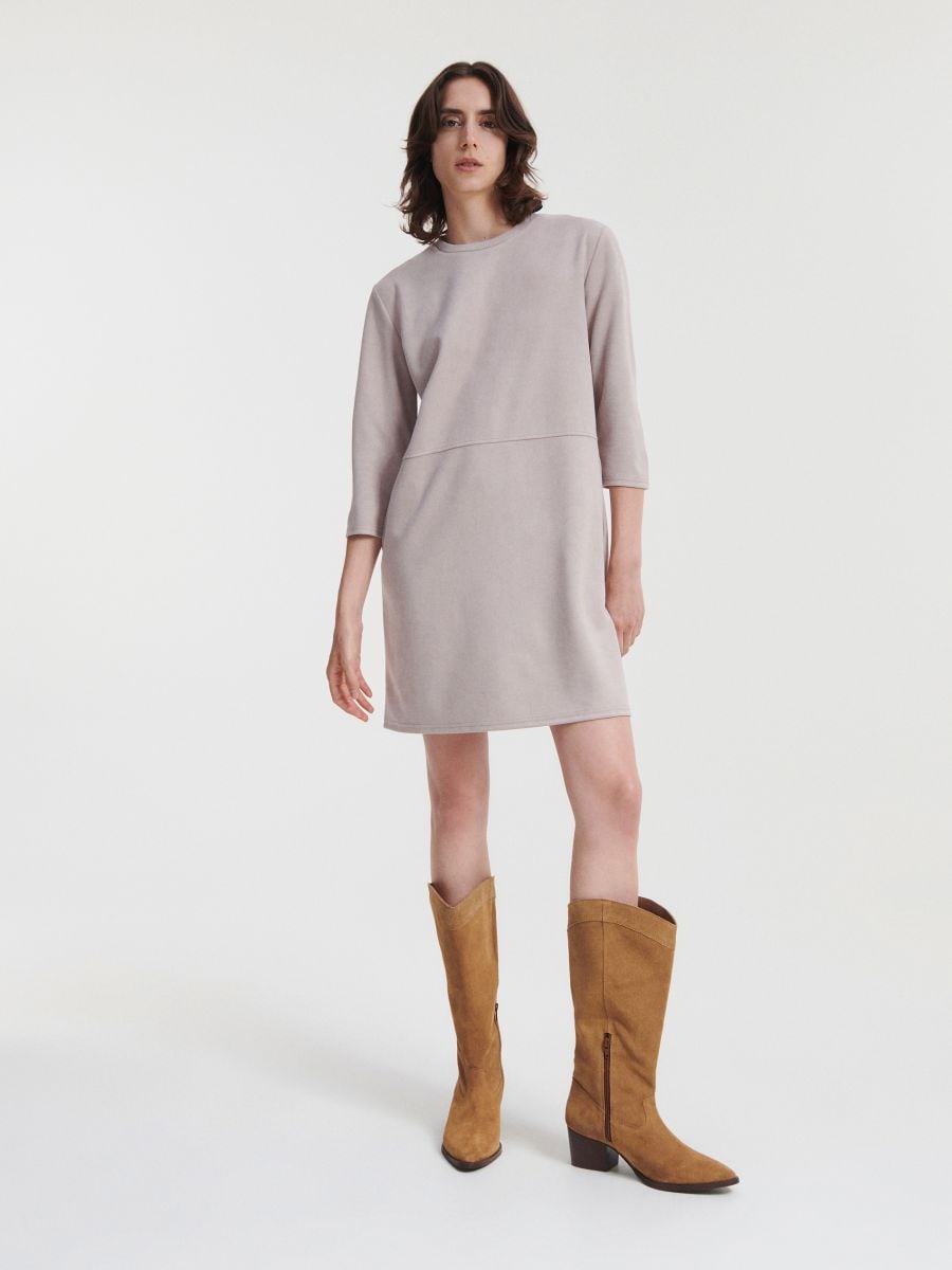 Robe en daim beige online