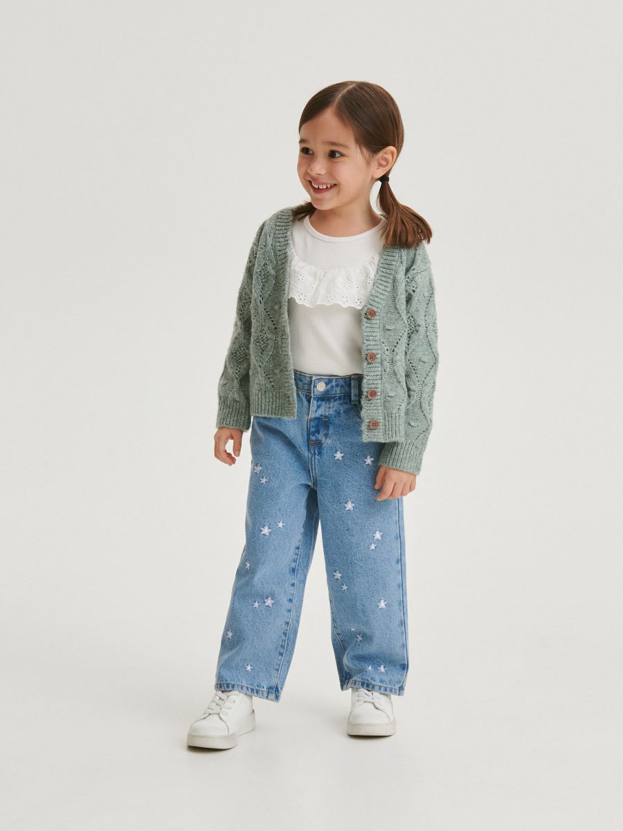 Openwork cardigan - olive - RESERVED - 5