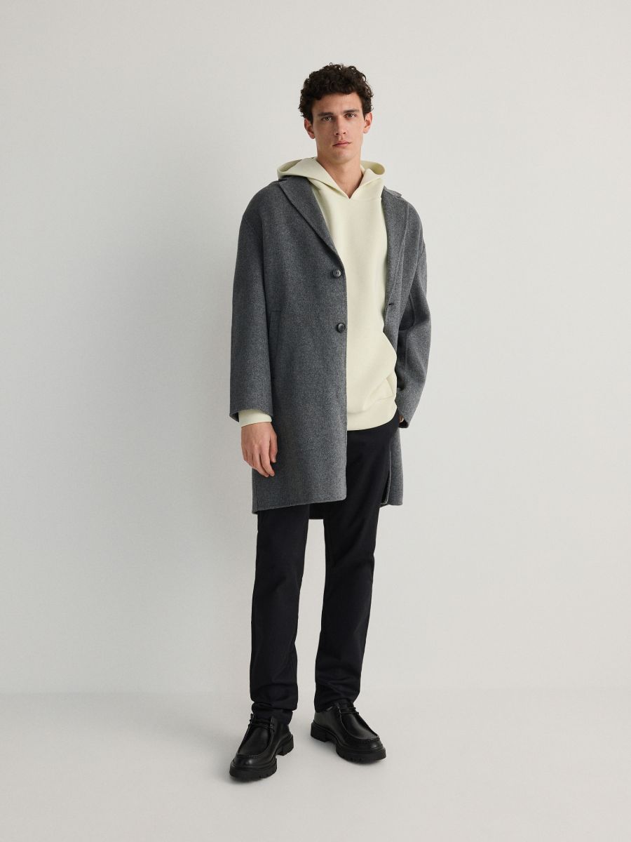 Wool rich coat - mid grey - RESERVED