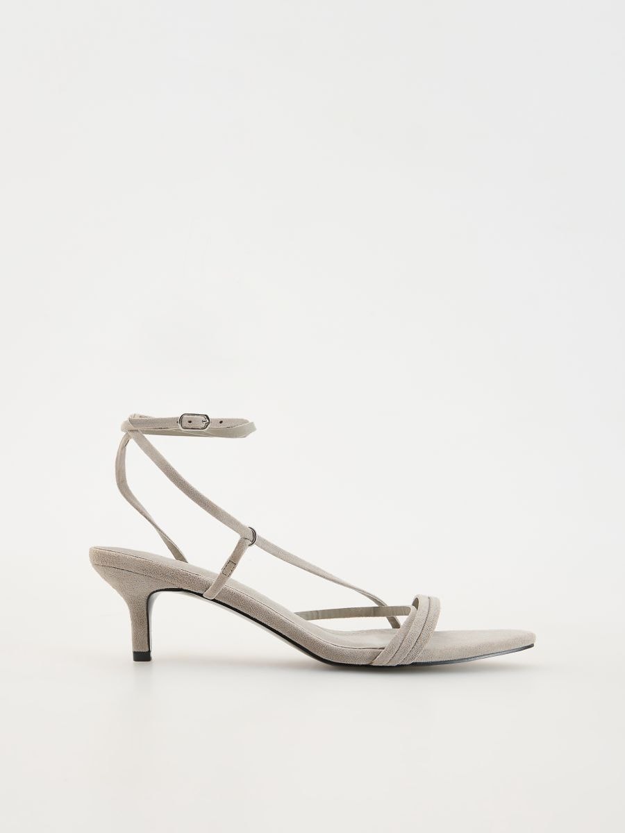 Suede sandals with straps