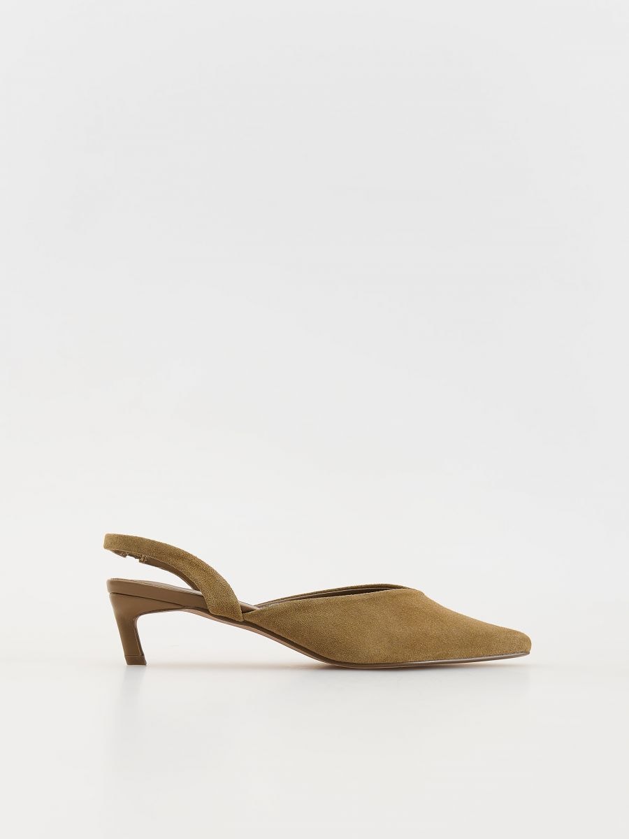Mules aus Wildleder mit Absatz Farbe beige - RESERVED - 117BN-08X