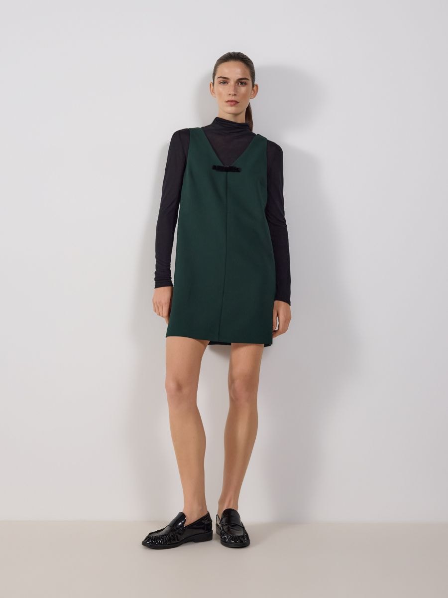 Мінісукня с бантиком - темно-зелений - RESERVED