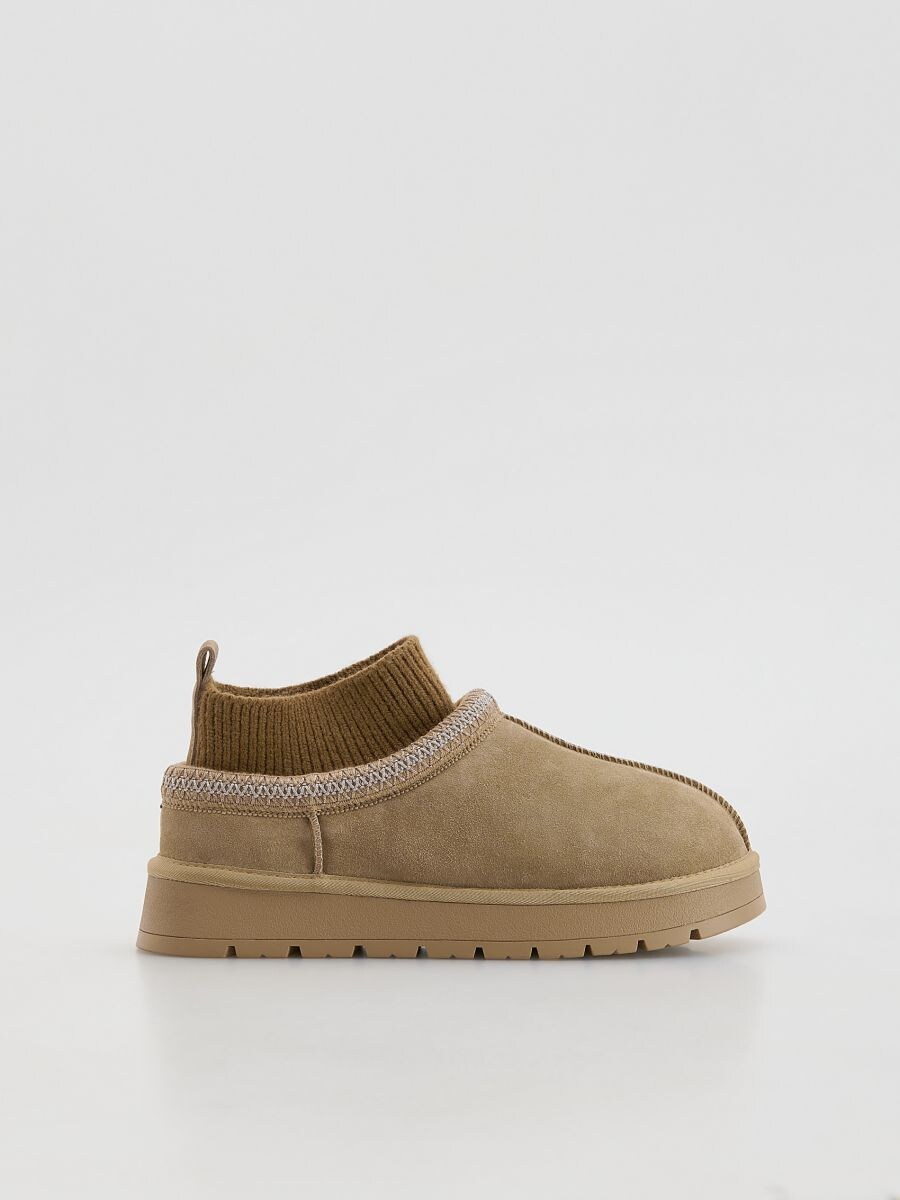 LADIES` ANKLE BOOTS - beige - RESERVED