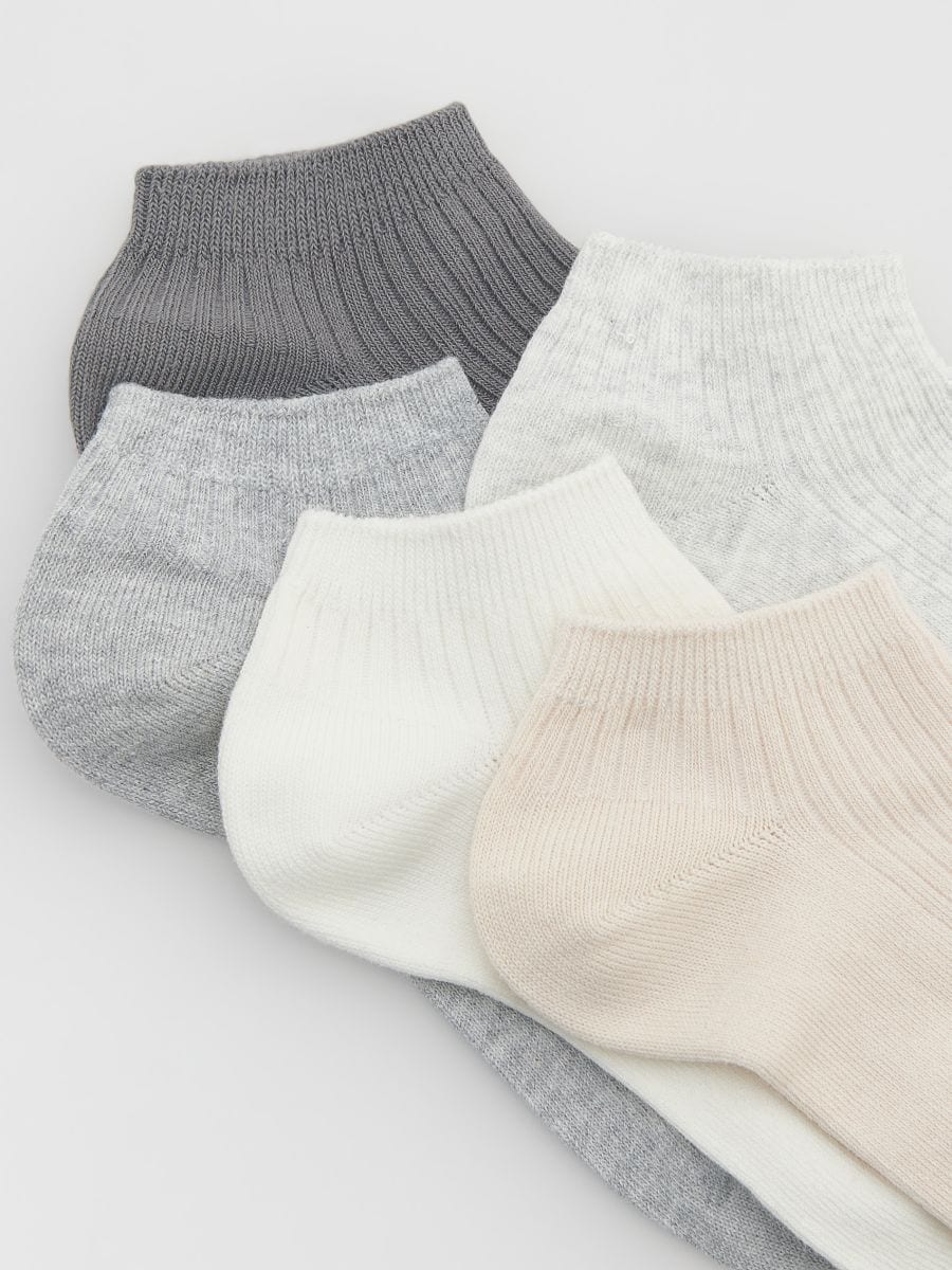 Cotton socks 5 pack - dark grey - RESERVED - 2