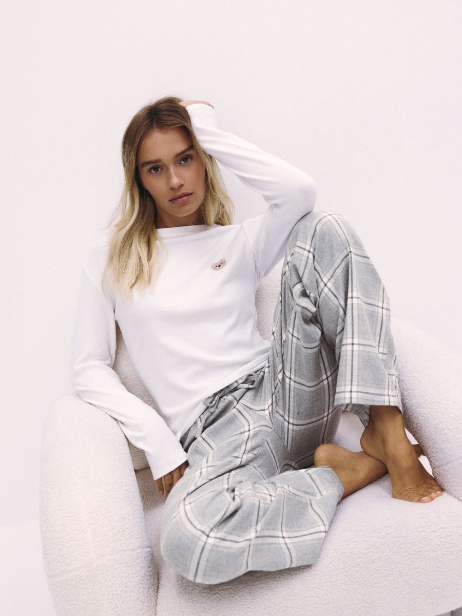 Modal blend two piece pyjama set - light grey - RESERVED - 3