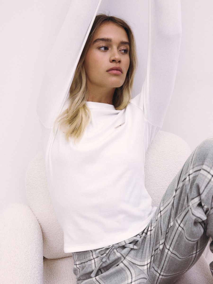 Modal blend two piece pyjama set - light grey - RESERVED - 4