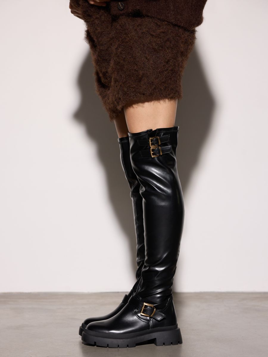 Tommy hilfiger buckle high boot outlet