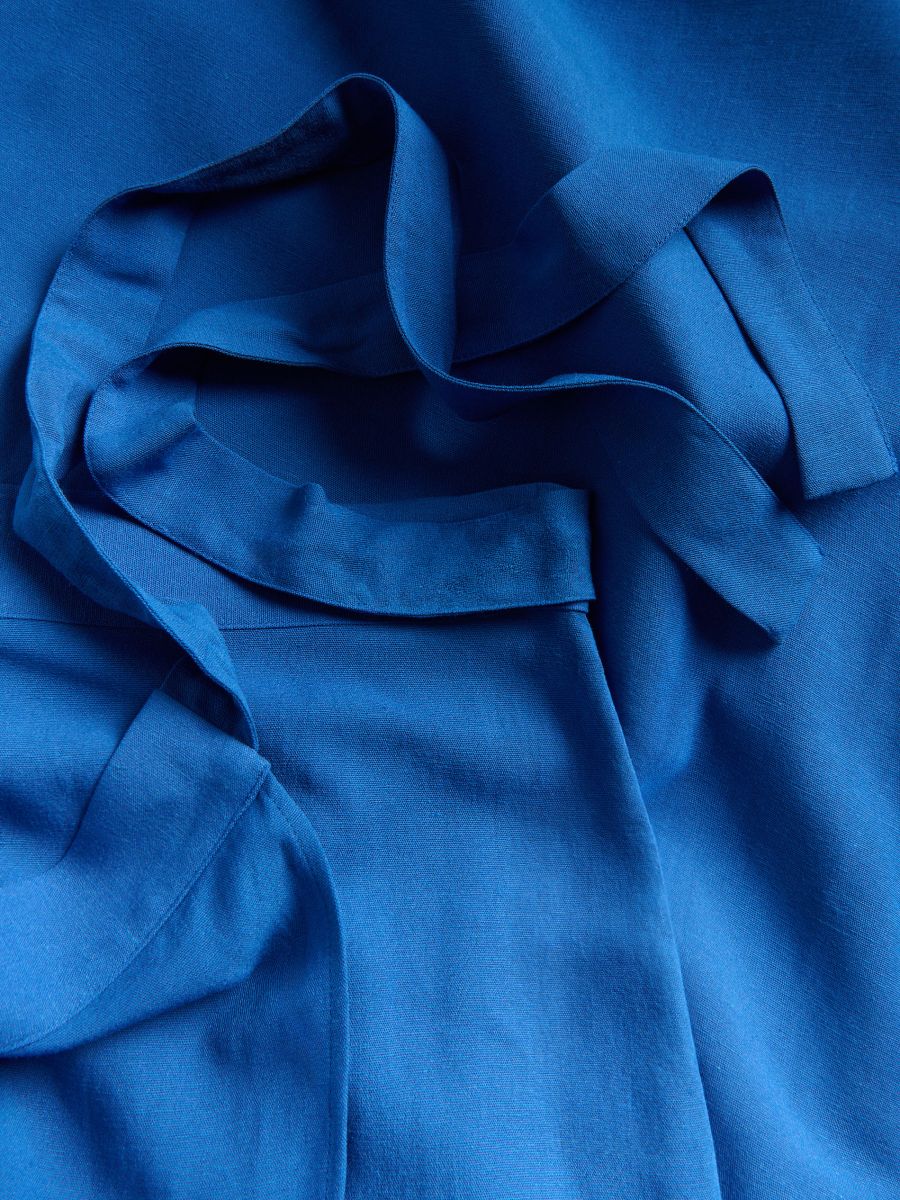 Maxi skirt with linen blend - indigo - RESERVED - 2