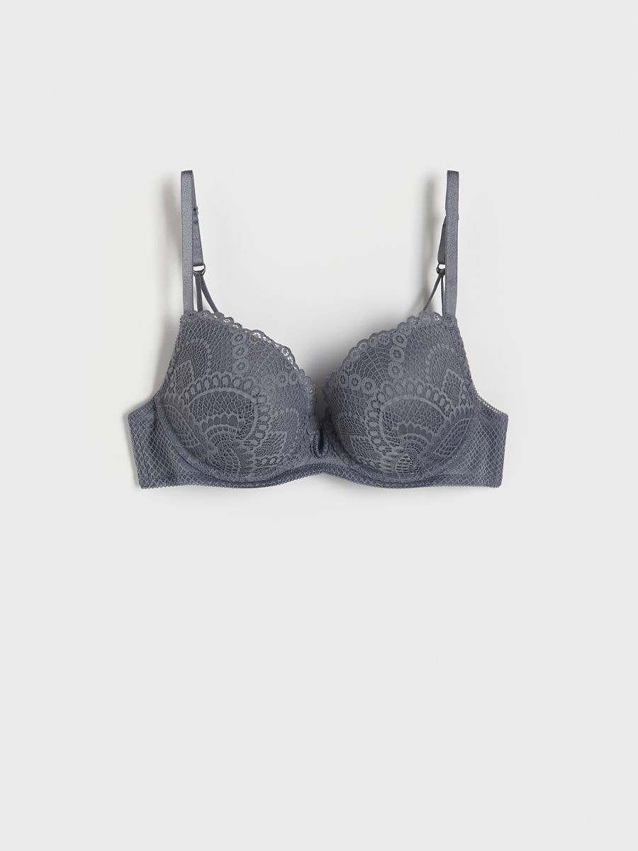 Čipkast push up modrček - indigo - RESERVED - 5