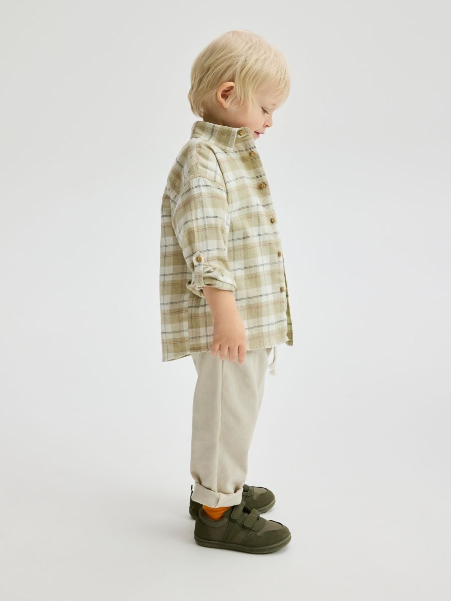 Hlače iz tkanine - beige - RESERVED - 5